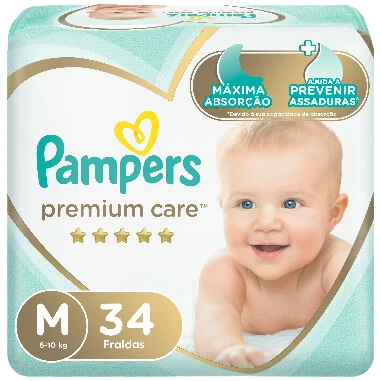 PAMPERS PAÑALES PREMIUM CARE MED 763 G x 4 Uds.