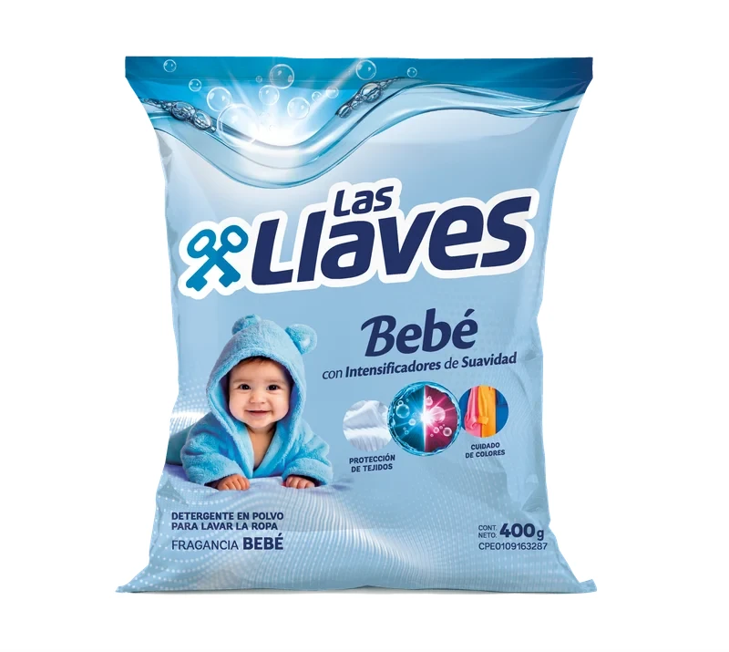 [L407] LAS LLAVES DETERGENTE BEBE 400Gx16UN